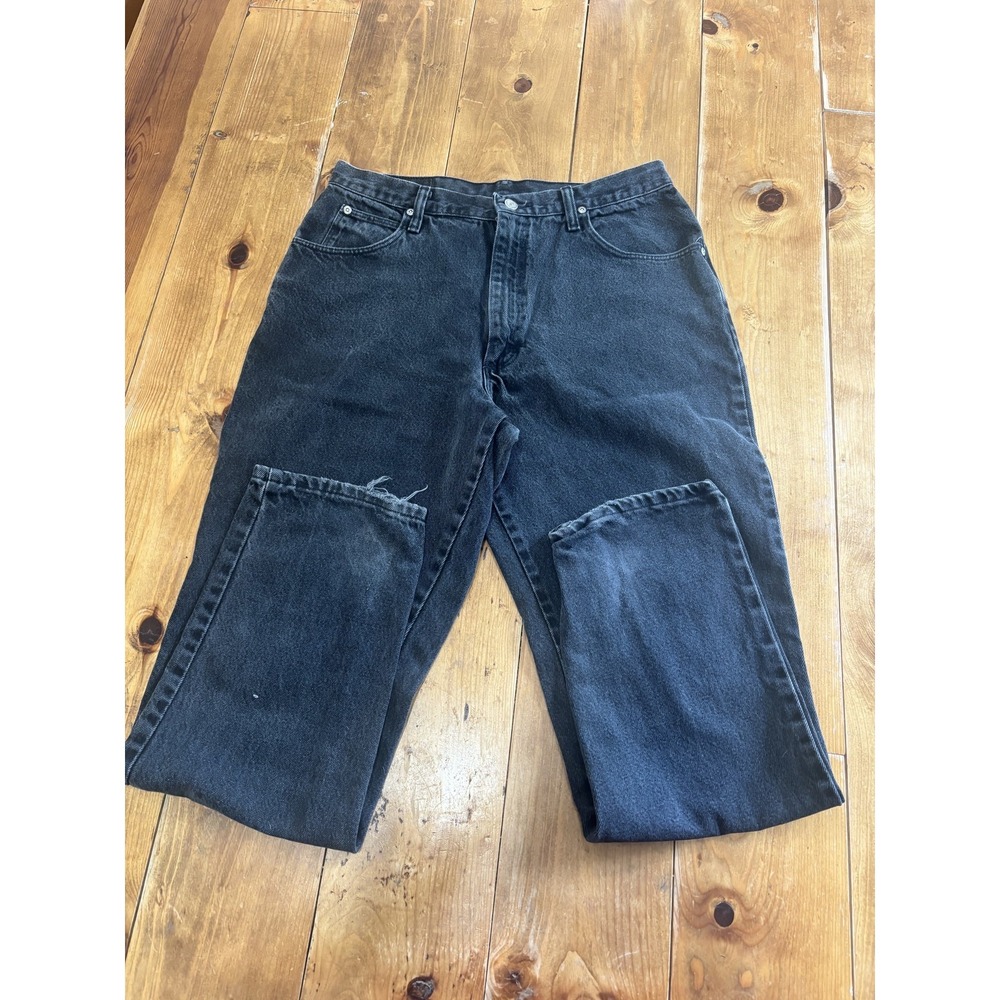 Wrangler Men's WB100 Washed Black Straight Leg Regular Fit Denim Jeans W34 L32